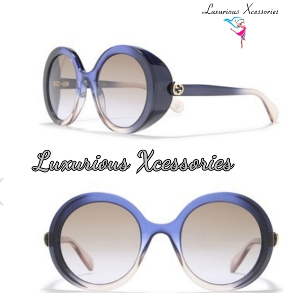 💯Authentic Gucci Blue Gradient Sunglasses - Picture 1 of 5